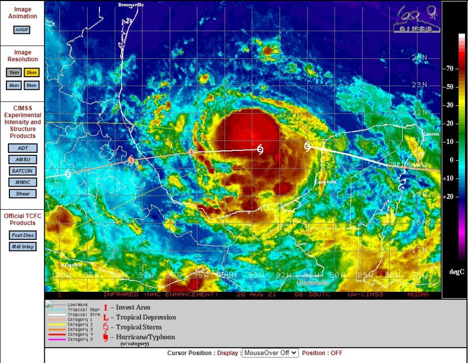 Tropical Storm Grace / Hurricane Grace - Gulf Of Mexico - 17 - 22 ...