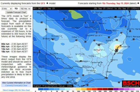 Potential rain event Wednesday to Thursday 25 to the 27 September 2024 across Southern Australia.