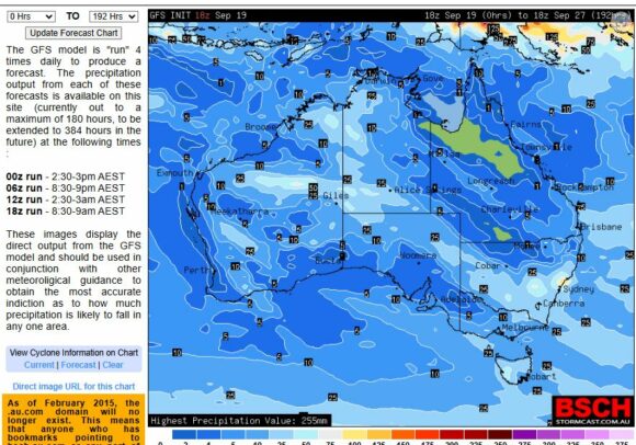 Potential rain event Wednesday to Thursday 25 to the 27 September 2024 across Southern Australia.