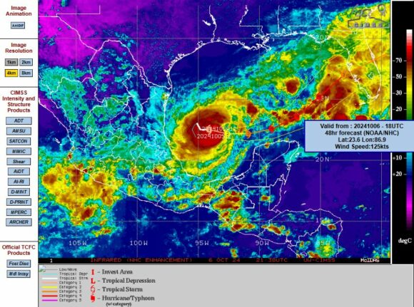 Hurricane Milton Florida 6 to 9 October 2024