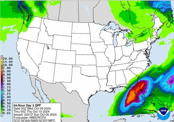 Hurricane Milton Florida 6 to 9 October 2024