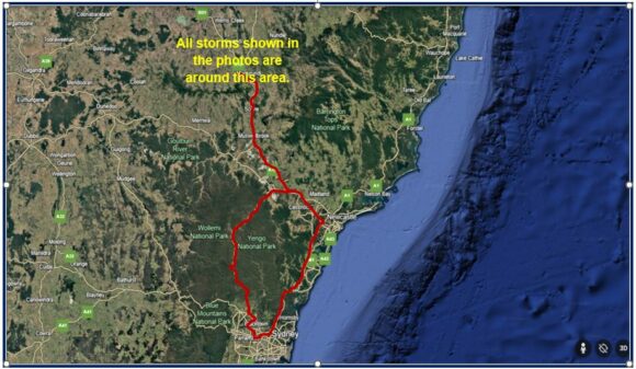 Upper Hunter Valley storms and storm chase for Friday 10 January 2025.