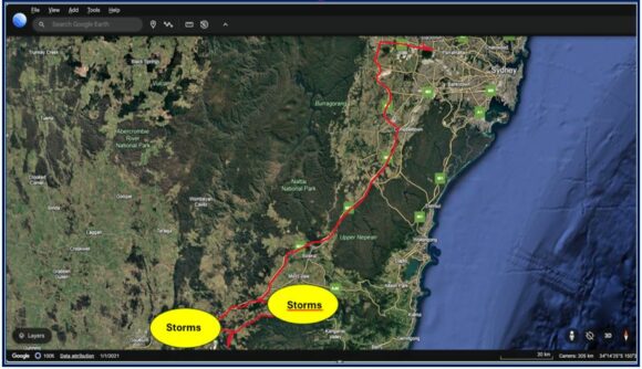 Showers and storms and severe warned storms across the Southern Highlands Saturday 4 January 2025. 