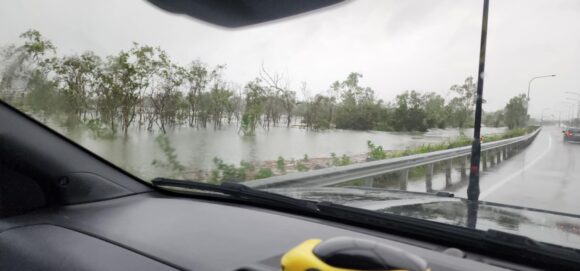 Major flooding seen in pictures around Townsville NE Queensland 2 and 3 February 2025.