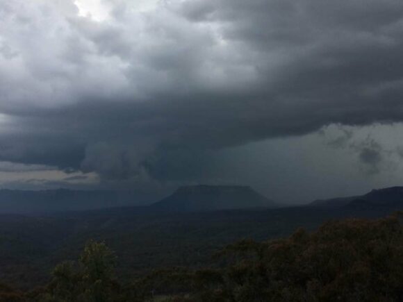 Storm fills the valley