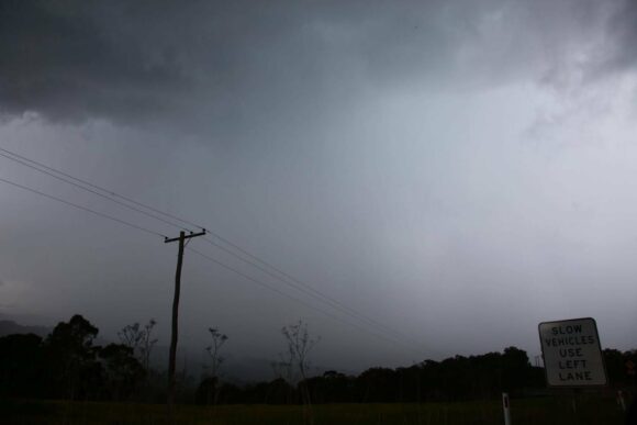 Approaching intense hail core!