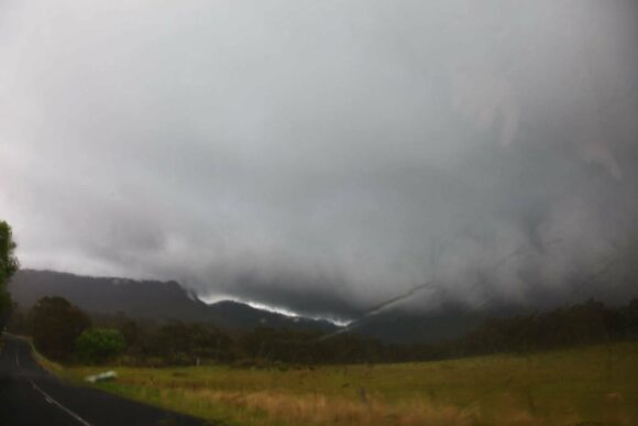 Base hugging the hills near Hartley