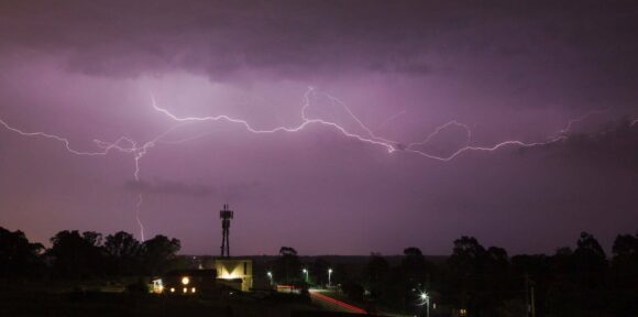 Lightning anvil crawler from Riverstone #lightning #storm #photograqphy  best viewed full screen!