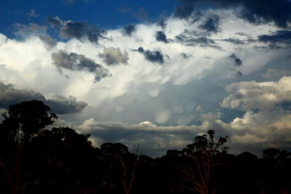 Mammatus on the storm to our northeast
