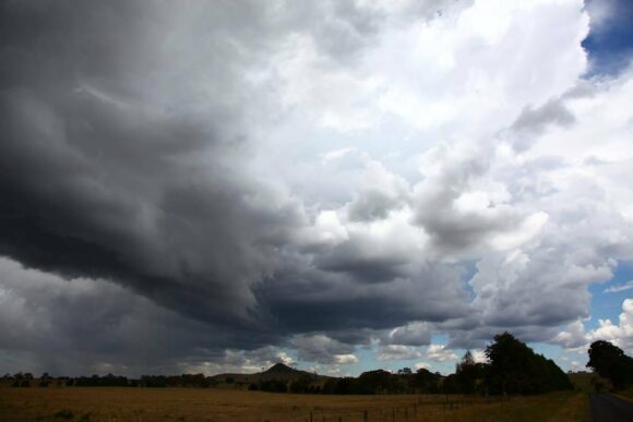 Finally the show develops into a storm - thunder heard!