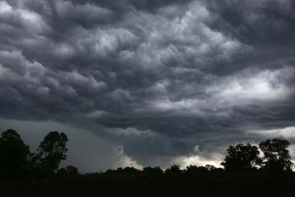 Rippled base of the outflow dominant Bundarra storm. At this point storms became very fragmented and disorganised so we