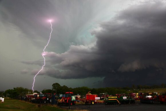 Lightning and supercell Beaudesert