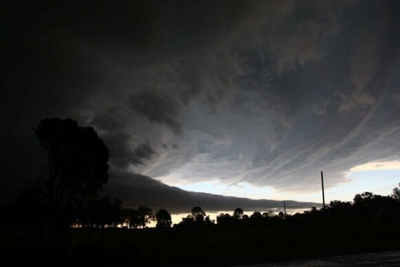 Very lightning active region and inflow feeding in to the mesocyclone - looking generally north