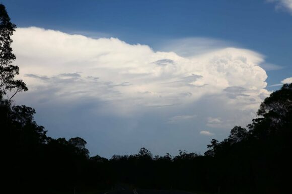 The Coffs Harbour storm exploding to the next level - although it weakened after overcome by cooler environmental flow.