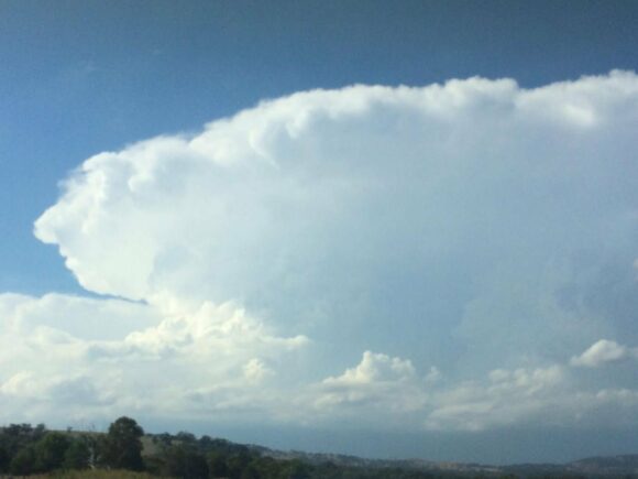 Nice back-shear with hard updraft!