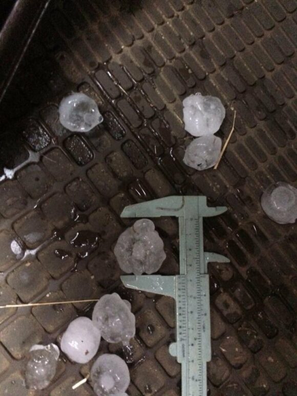 Hail to the size of golf balls