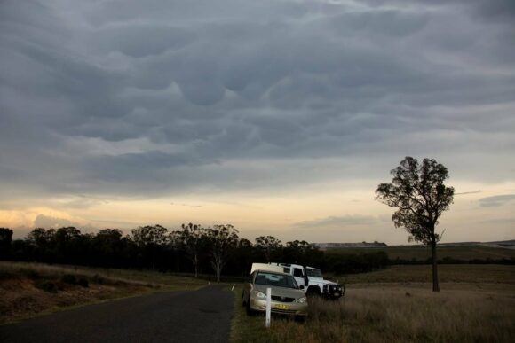 Mammatus from the extensive anvil shield!