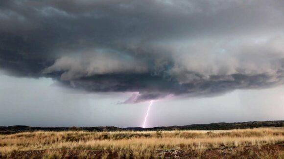 Another hot bolt below the base of this approaching storm