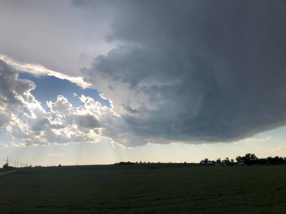 Texas Panhandle Supercell breaks the cap 25th May 2018
