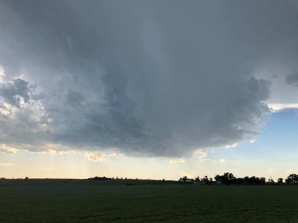 Texas Panhandle Supercell breaks the cap 25th May 2018