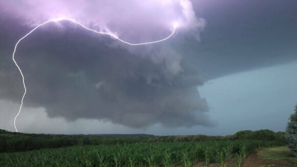 Supercells and Brief Tornadoes Louisville Nebraska 11th June 2018