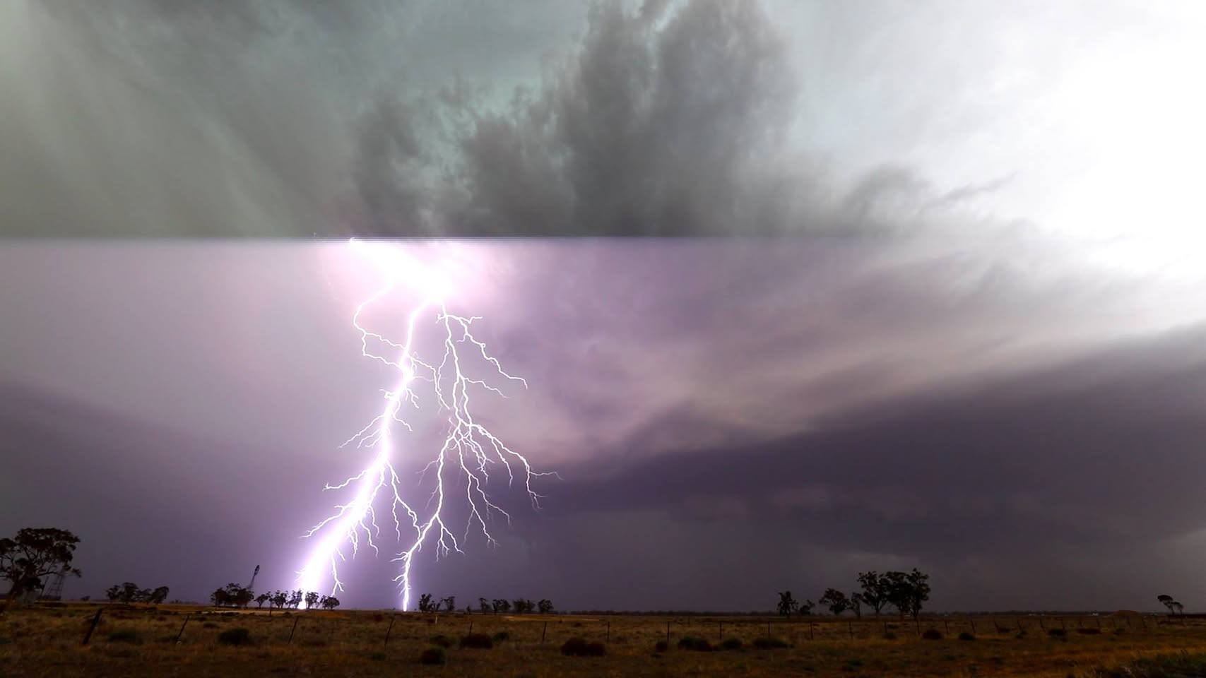 Nevertire supercell and lightning, 20 November 2018