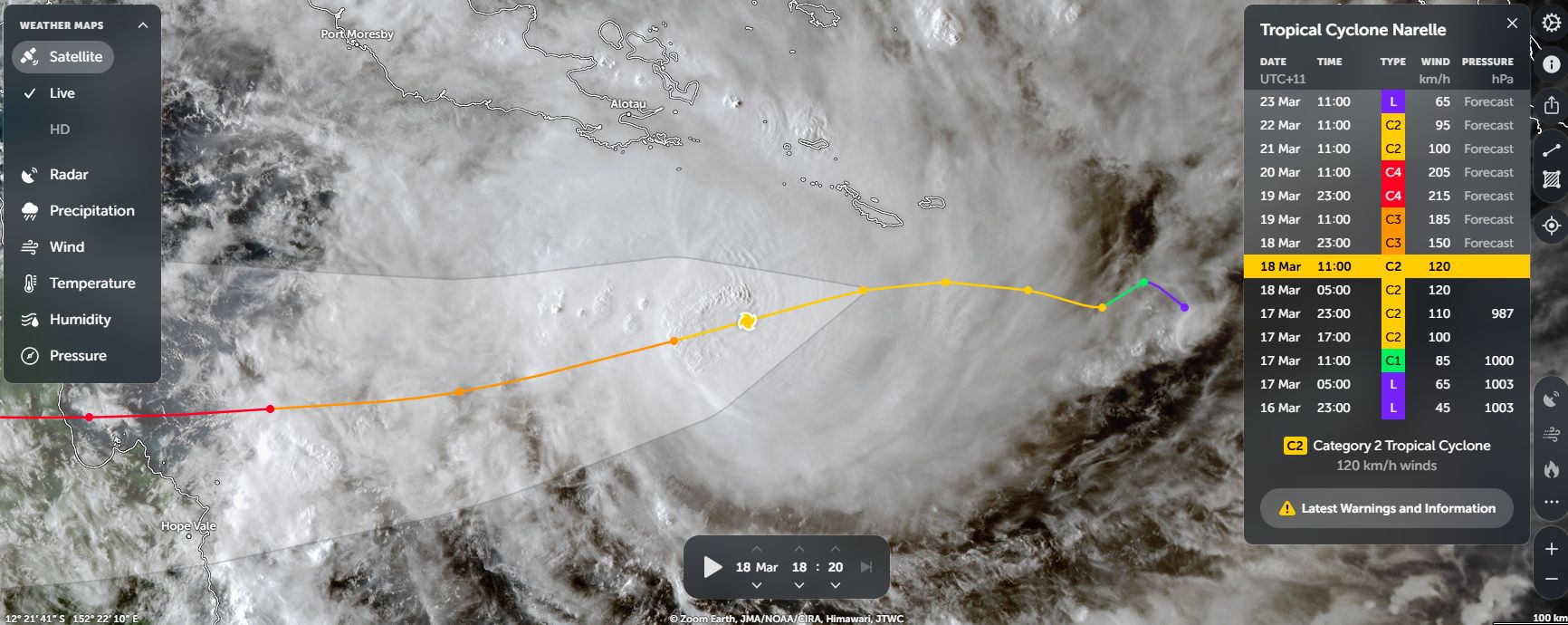 Tropical Cyclone Narelle - The Strongest Storm to Cross the Coast for ...